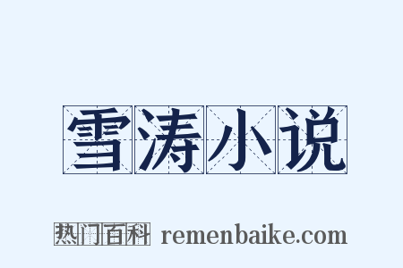 雪涛小说是什么意思的图片